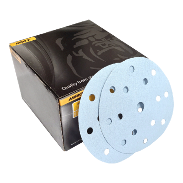 Mirka Basecut Sanding Discs 150mm (6") – P40–P800 Grit Range – 15-Hole Velcro – Hutchins Compatible