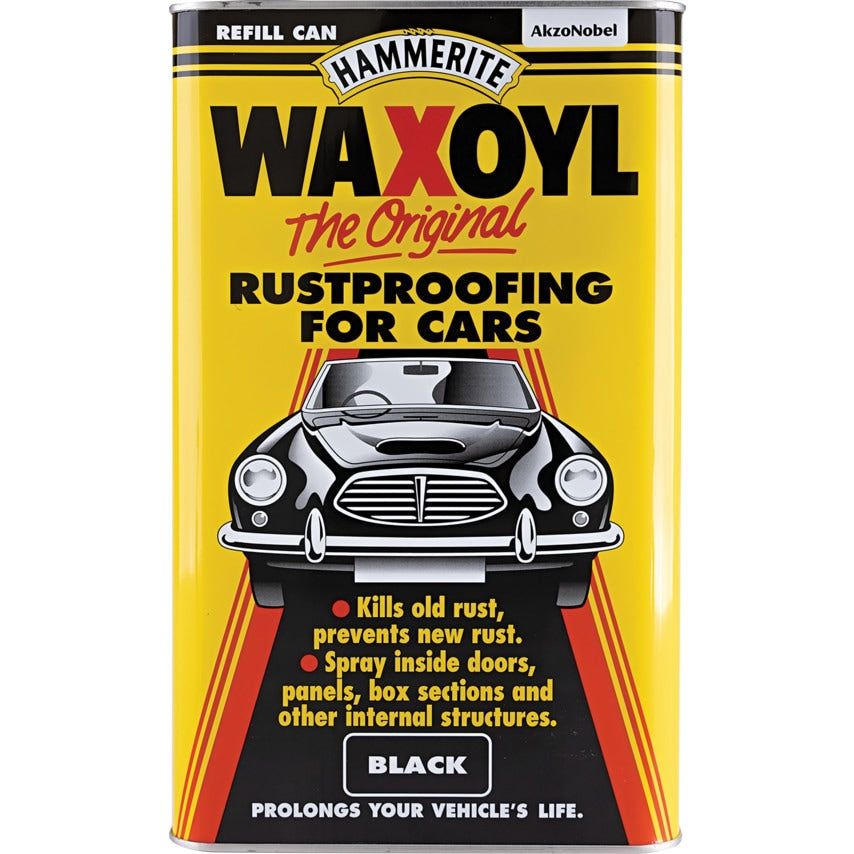 Hammerite Waxoyl Rustproofing 5L – Clear or Black Protective Underseal