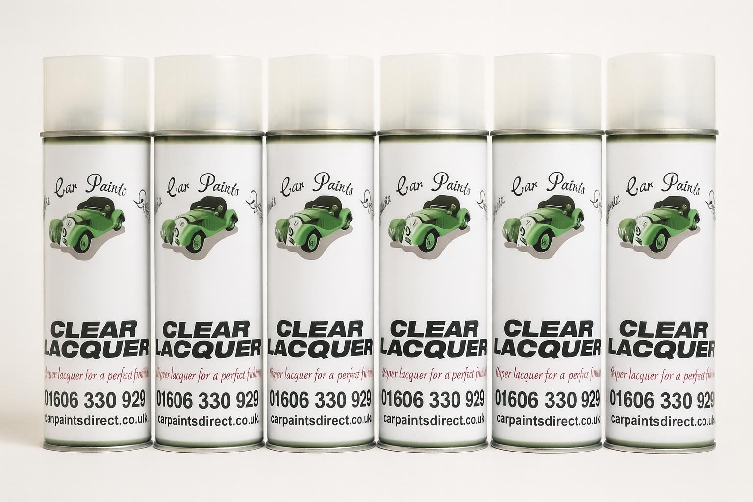 6 x Classic Car Paints Direct Clear Lacquer Aerosol – 500ml