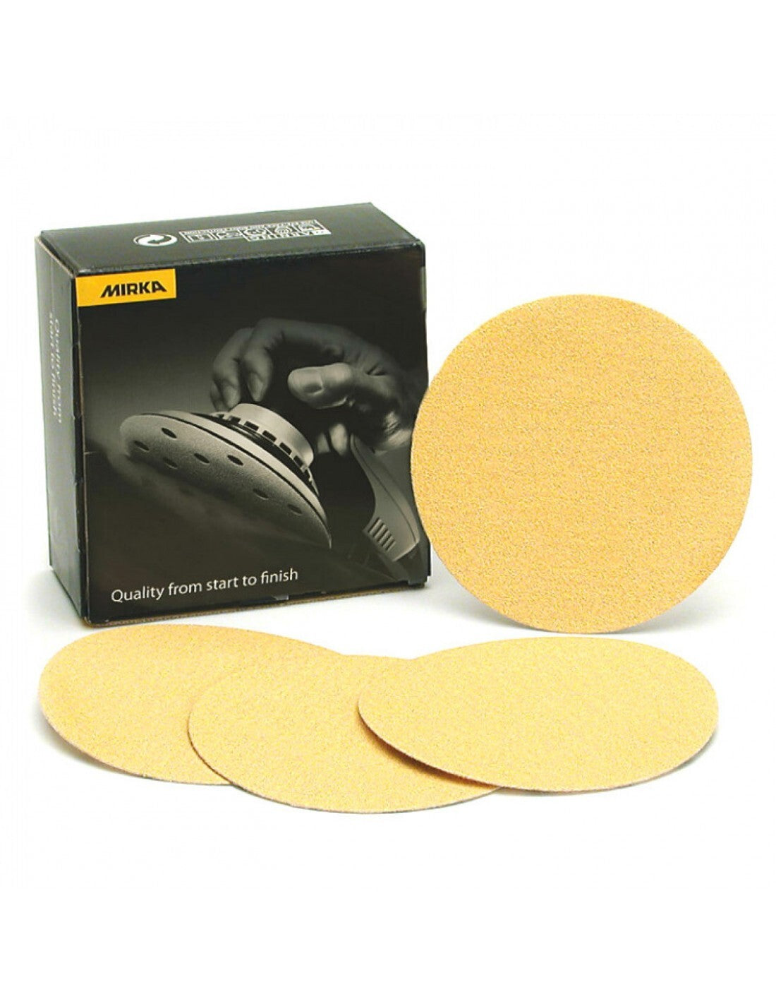 Mirka Gold 3" Sanding Discs – P80–P800 (Box of 50) | Premium Abrasive Hook & Loop Discs