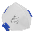 Sealey Worksafe FFP2 Fold-Flat Safety Masks – Protective Respirator for DIY & Trade (Pack of 10) – 9304/10