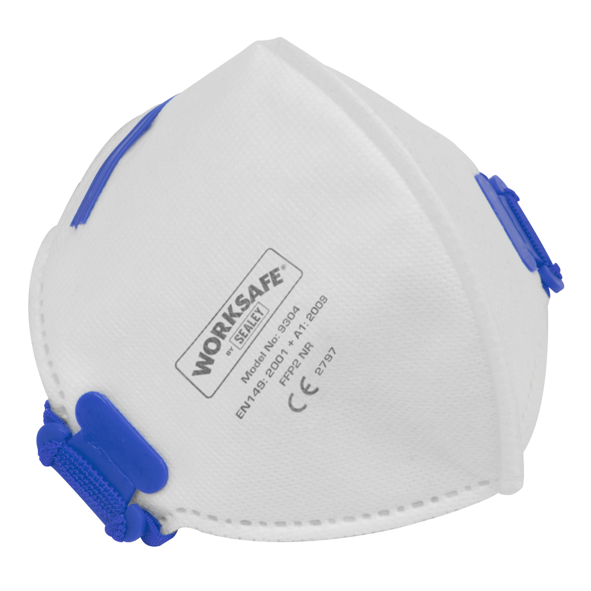 Sealey Worksafe FFP2 Fold-Flat Safety Masks – Protective Respirator for DIY & Trade (Pack of 10) – 9304/10