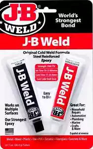 JB Weld Original Cold-Weld Epoxy (2-Part) – Steel-Reinforced Adhesive for Metal, Automotive, Plumbing & DIY Repairs