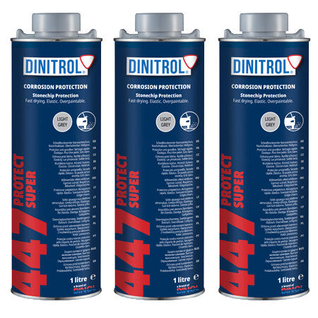 Dinitrol 447 Stonechip Grey – 1L Schutz Can | Professional Anti-Stone Chip Coating | Car Body & Underbody Protection (1, 3, 4 or 12 Pack)